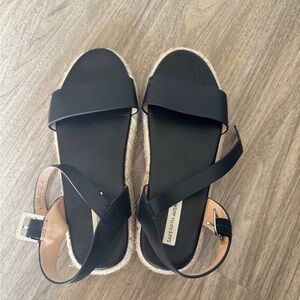 Saks Fifth Avenue Black Strappy Sandals size 7.5